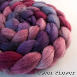 Merino Yak Silk Roving - Meteor Shower