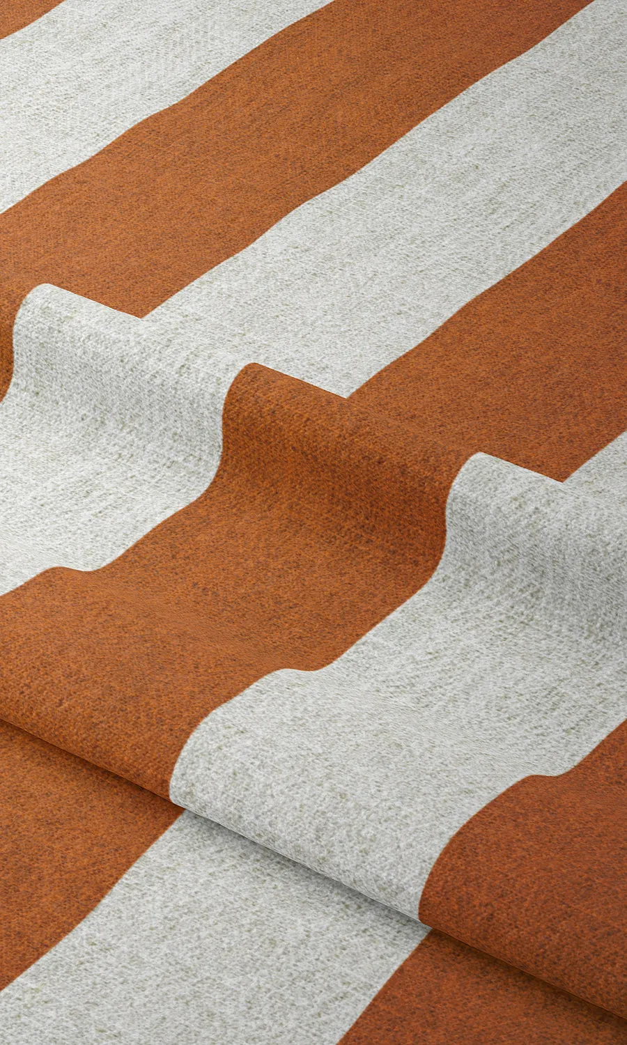 'Olsberg' Modern Striped Custom Shades (Burnt Orange/ White)