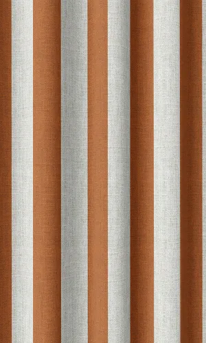 'Olsberg' Modern Striped Custom Shades (Burnt Orange/ White)