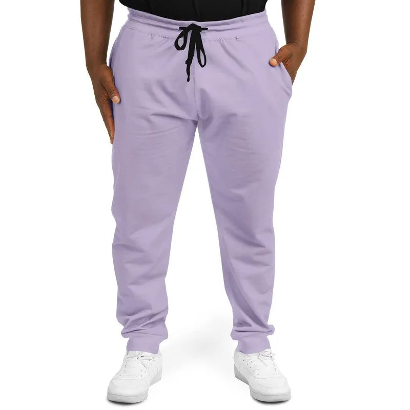 Pale Pastel Violet Joggers | Unisex | with PLUS sizes | Bright Pale Pastel Violet | C22M30Y0K0