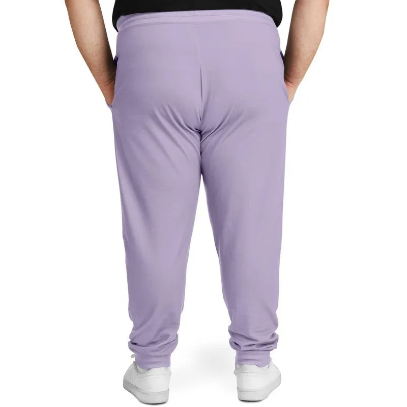 Pale Pastel Violet Joggers | Unisex | with PLUS sizes | Bright Pale Pastel Violet | C22M30Y0K0