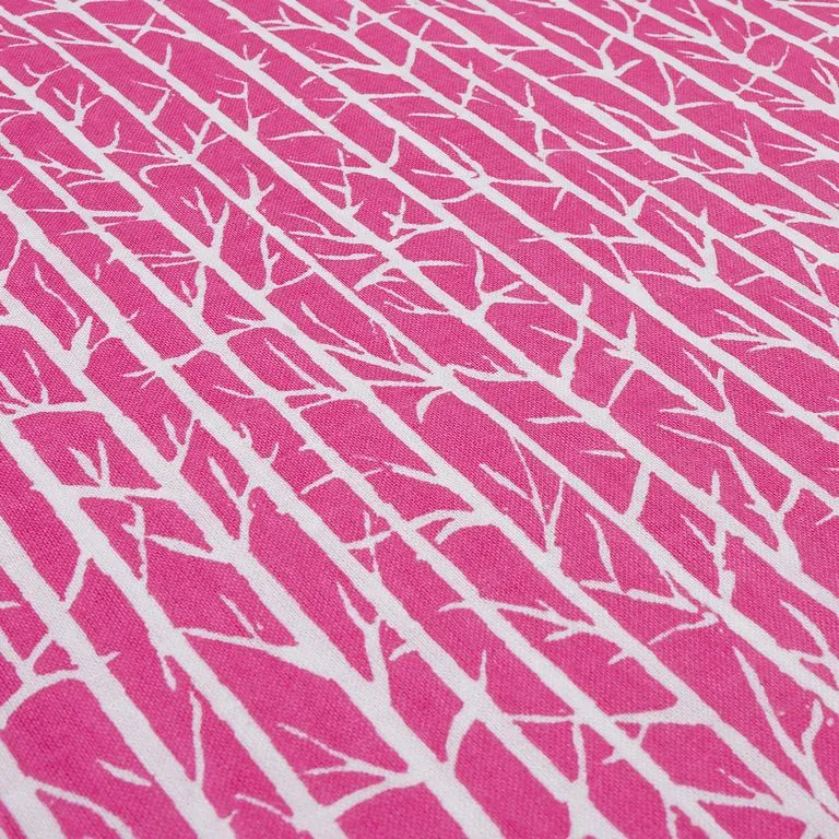 Pink & White Abstract Printed Pure Cotton Fabric