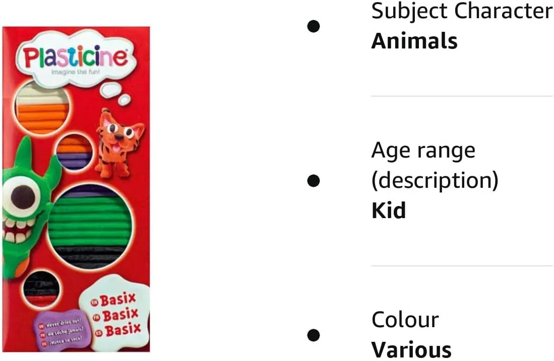 Plasticine Basix  (Styles Vary)