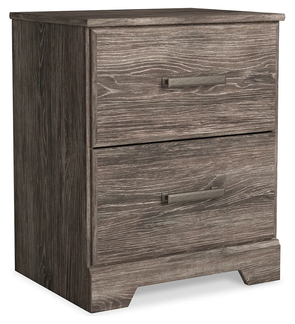 Ralinksi Twin Panel Bed with Mirrored Dresser, Chest and Nightstand in Gray