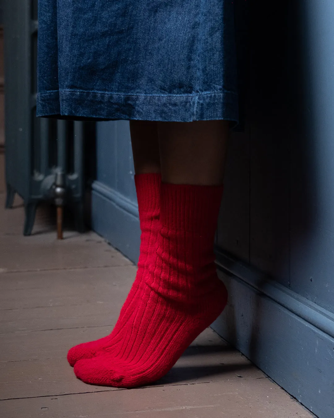 Red Alpaca Walking Socks