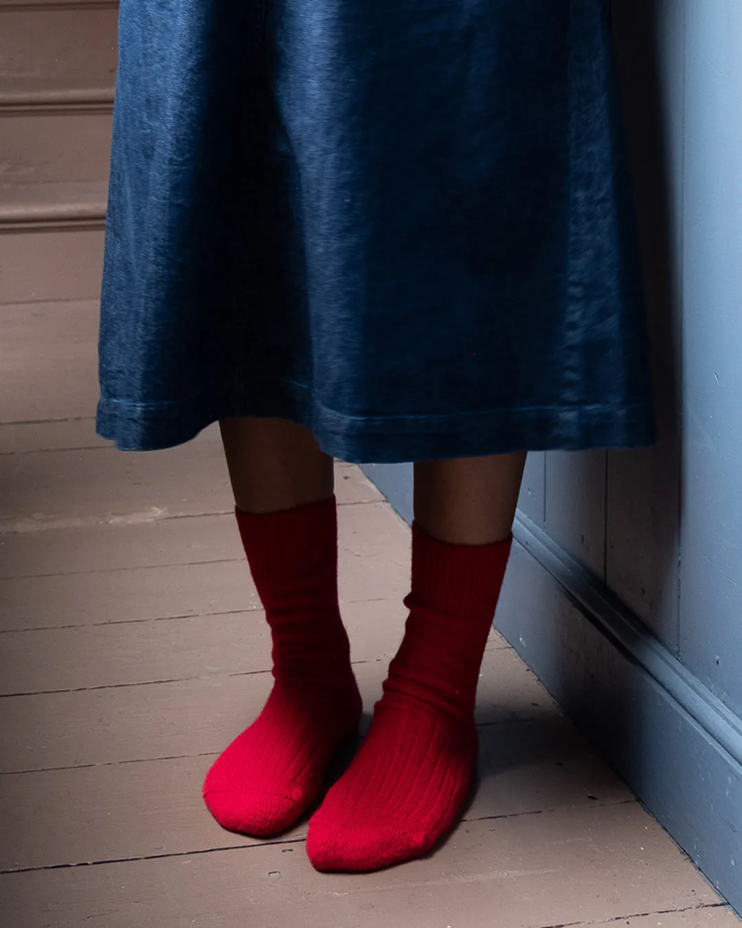 Red Alpaca Walking Socks