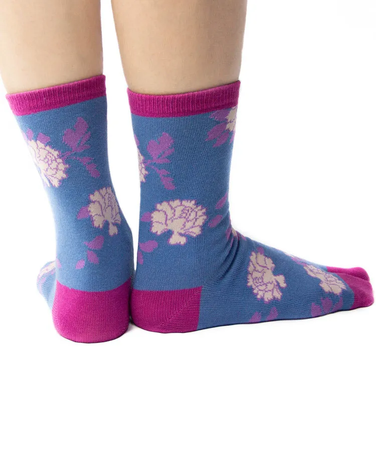 Red Peony Tabi Socks / High Quality Geta Tabi Socks