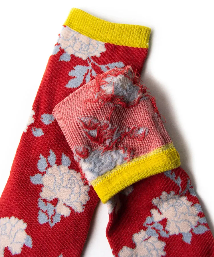 Red Peony Tabi Socks / High Quality Geta Tabi Socks