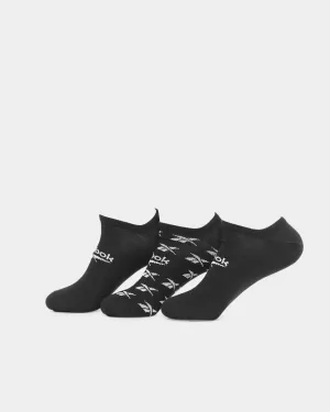 Reebok Men's No Show Sock 3 Pack Black