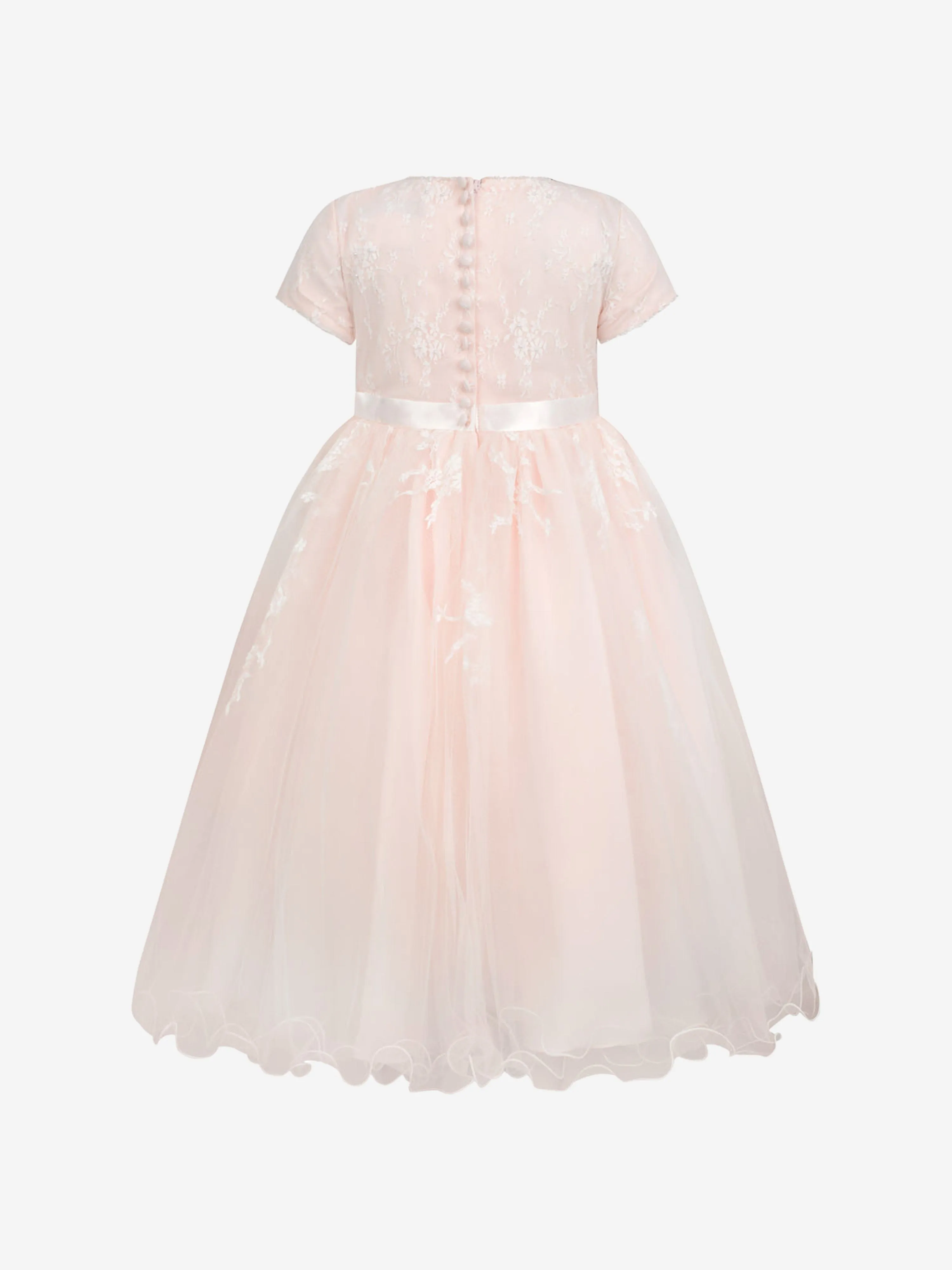 Sarah Louise Girls Embroidered TulCeremonial Dress