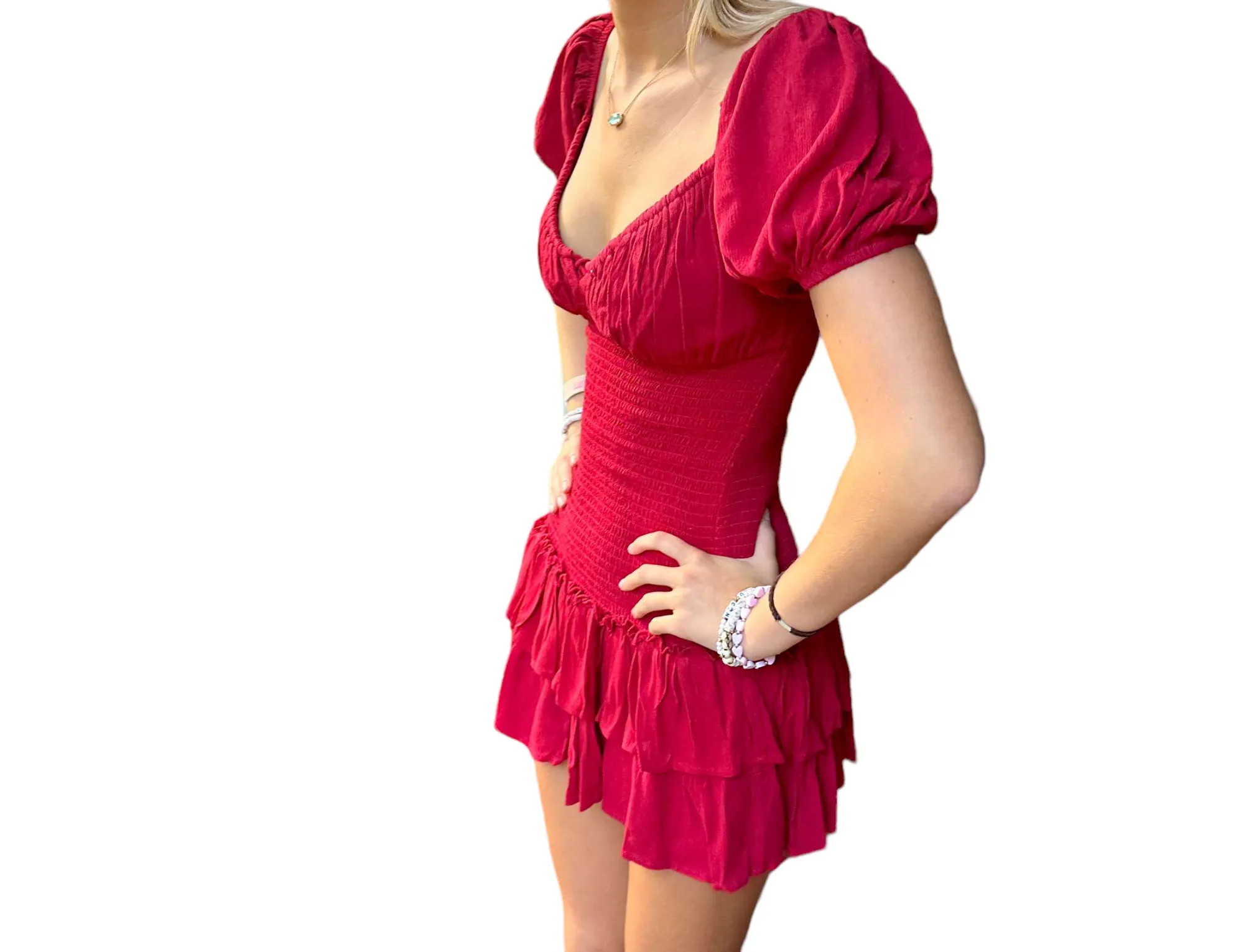 Scarlet Smock: Ruffled Tiered Mini Dress
