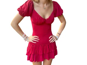Scarlet Smock: Ruffled Tiered Mini Dress