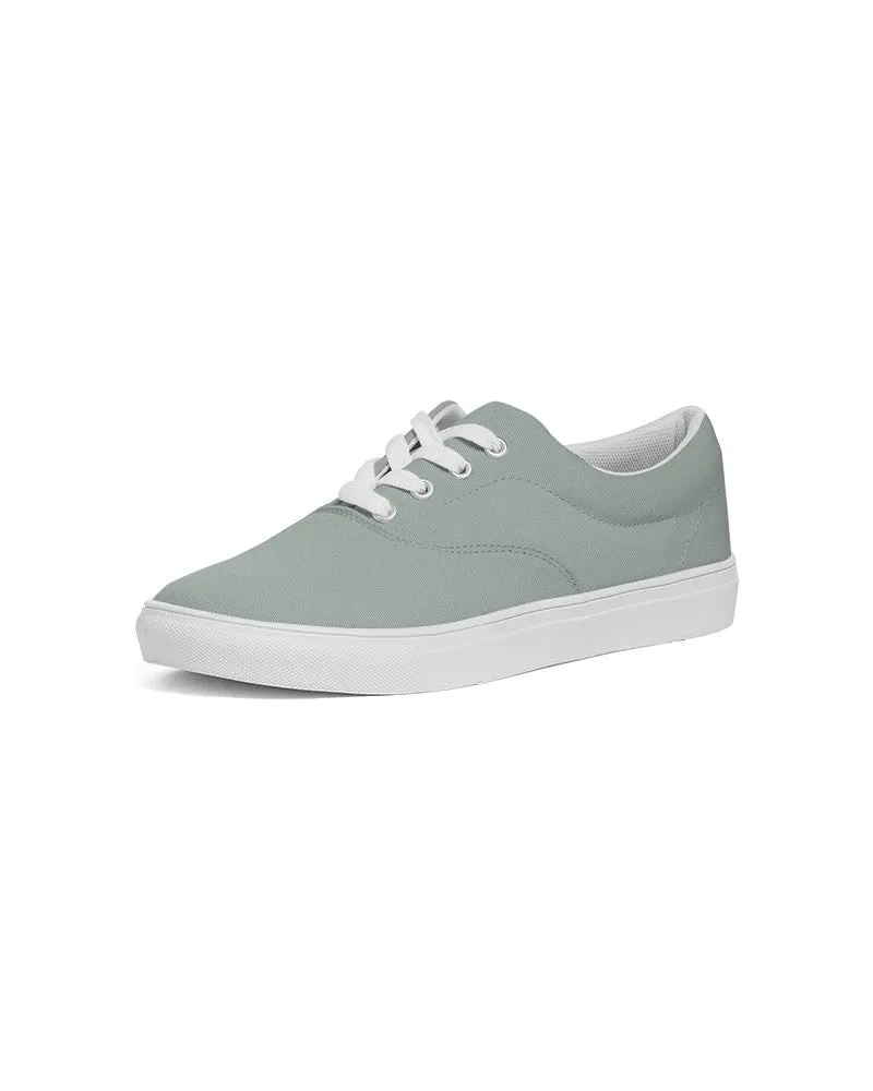 Shaded Pale Green Gray Canvas Sneakers | Women's | C10M0Y10K30