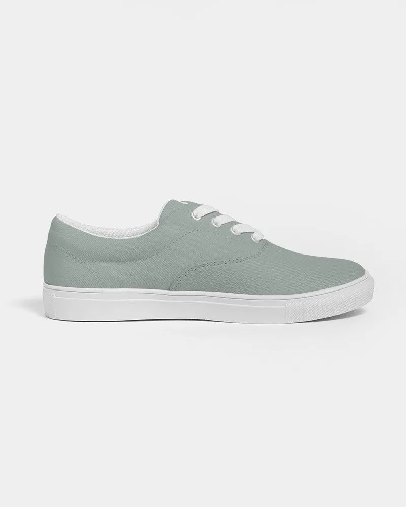 Shaded Pale Green Gray Canvas Sneakers | Women's | C10M0Y10K30