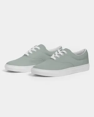 Shaded Pale Green Gray Canvas Sneakers | Women's | C10M0Y10K30