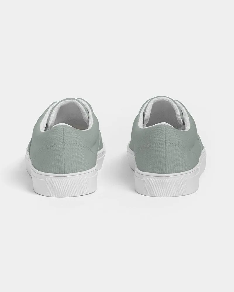 Shaded Pale Green Gray Canvas Sneakers | Women's | C10M0Y10K30