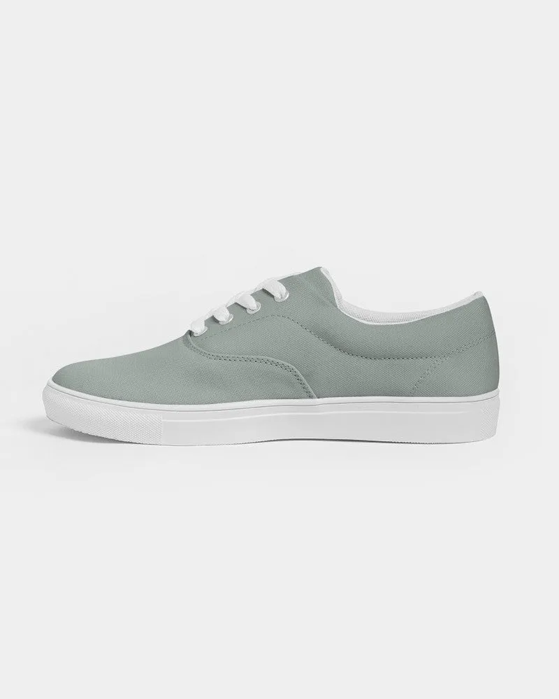 Shaded Pale Green Gray Canvas Sneakers | Women's | C10M0Y10K30