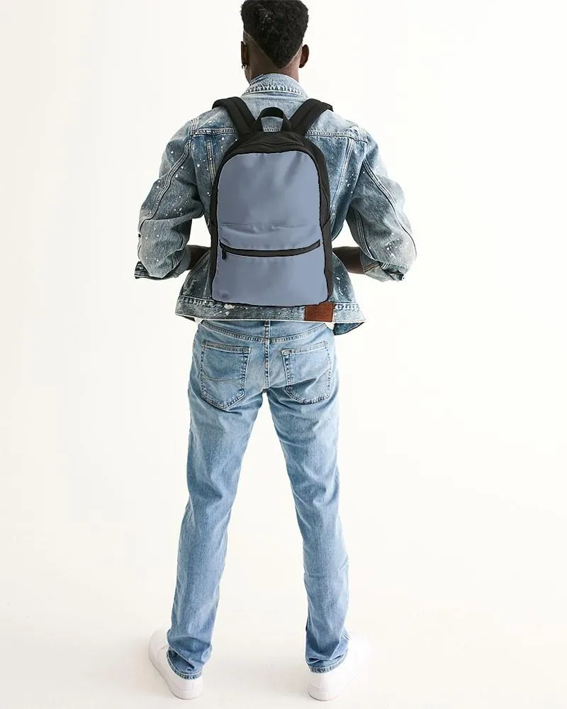 Shaded Pale Pastel Blue Gray Canvas Backpack | C30M15Y0K30