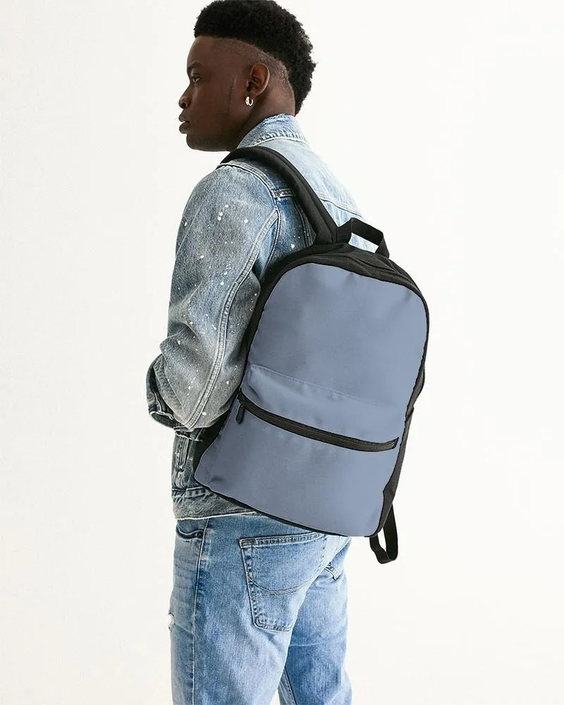 Shaded Pale Pastel Blue Gray Canvas Backpack | C30M15Y0K30
