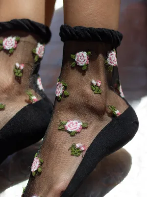 SHEER ROSES BLACK
