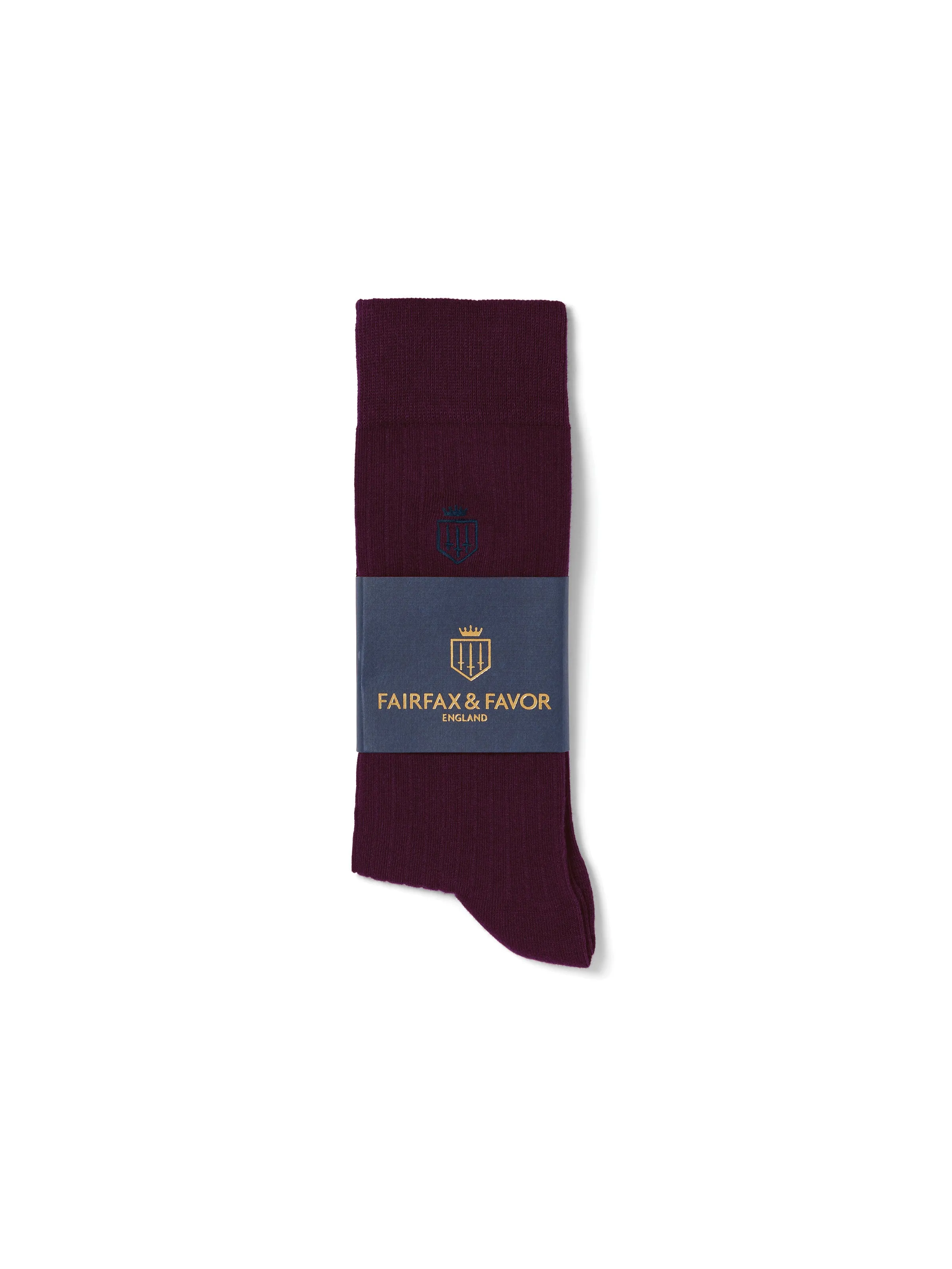 Signature Men's Socks - Plum