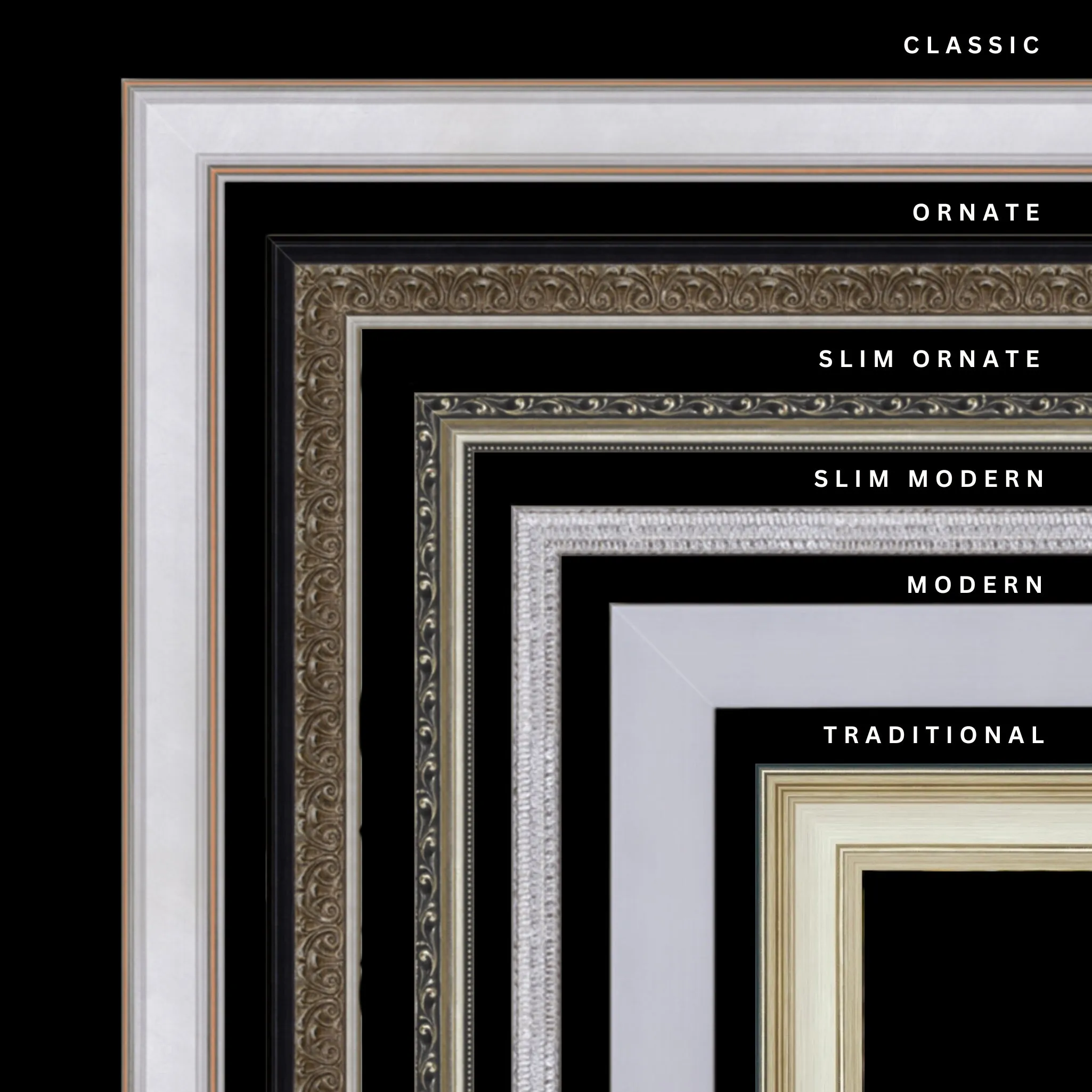 Silver 24x42 Picture Frame Ornate Traditional Classic Antique