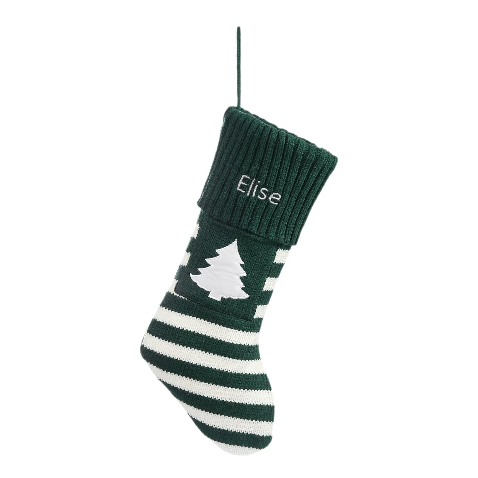 Step Up Your Christmas Sock Game with Personalized Name Snowflake Tree Design!