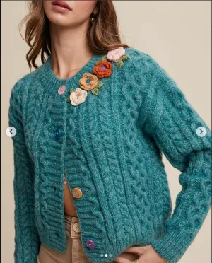 Teal Sweater Cardigan