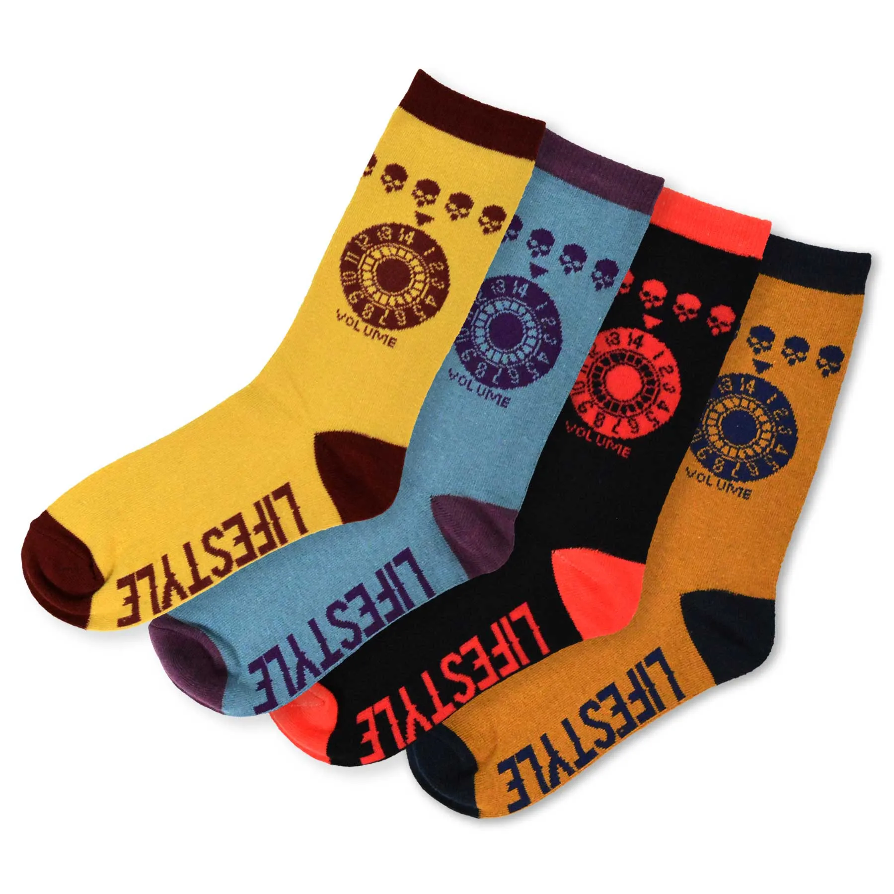 TeeHee Socks Men's Novelty Cotton Crew Volume 4-Pack (51134)