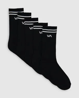Union Sock III 5 Pack - Black