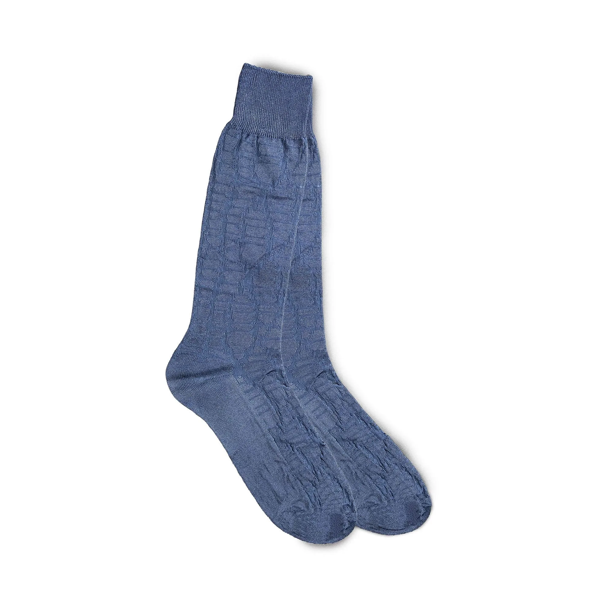 Vannucci Imperial Croco Dress Socks Mid-Calf Length