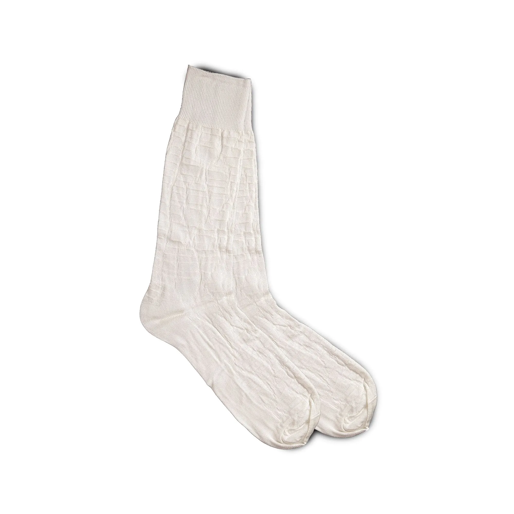Vannucci Imperial Croco Dress Socks Mid-Calf Length