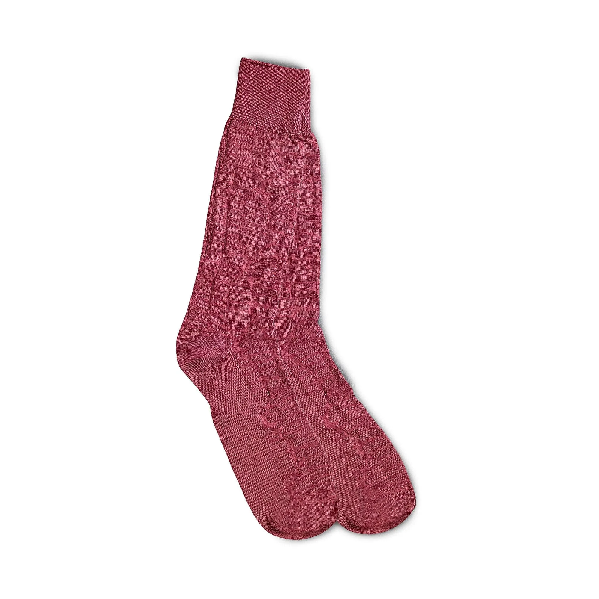 Vannucci Imperial Croco Dress Socks Mid-Calf Length
