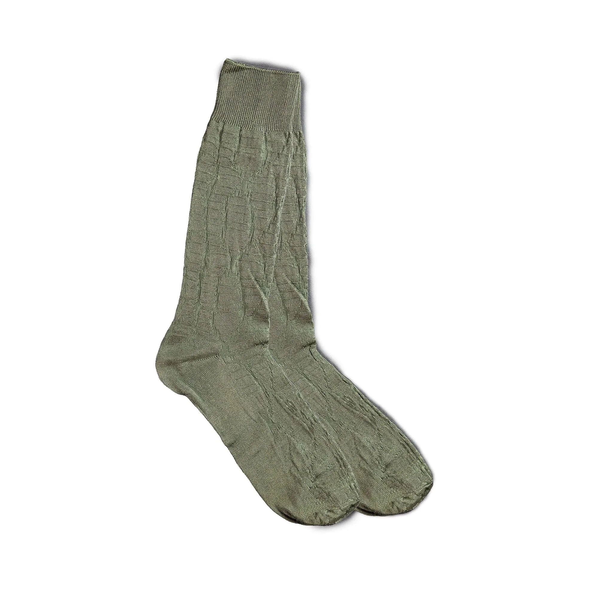 Vannucci Imperial Croco Dress Socks Mid-Calf Length