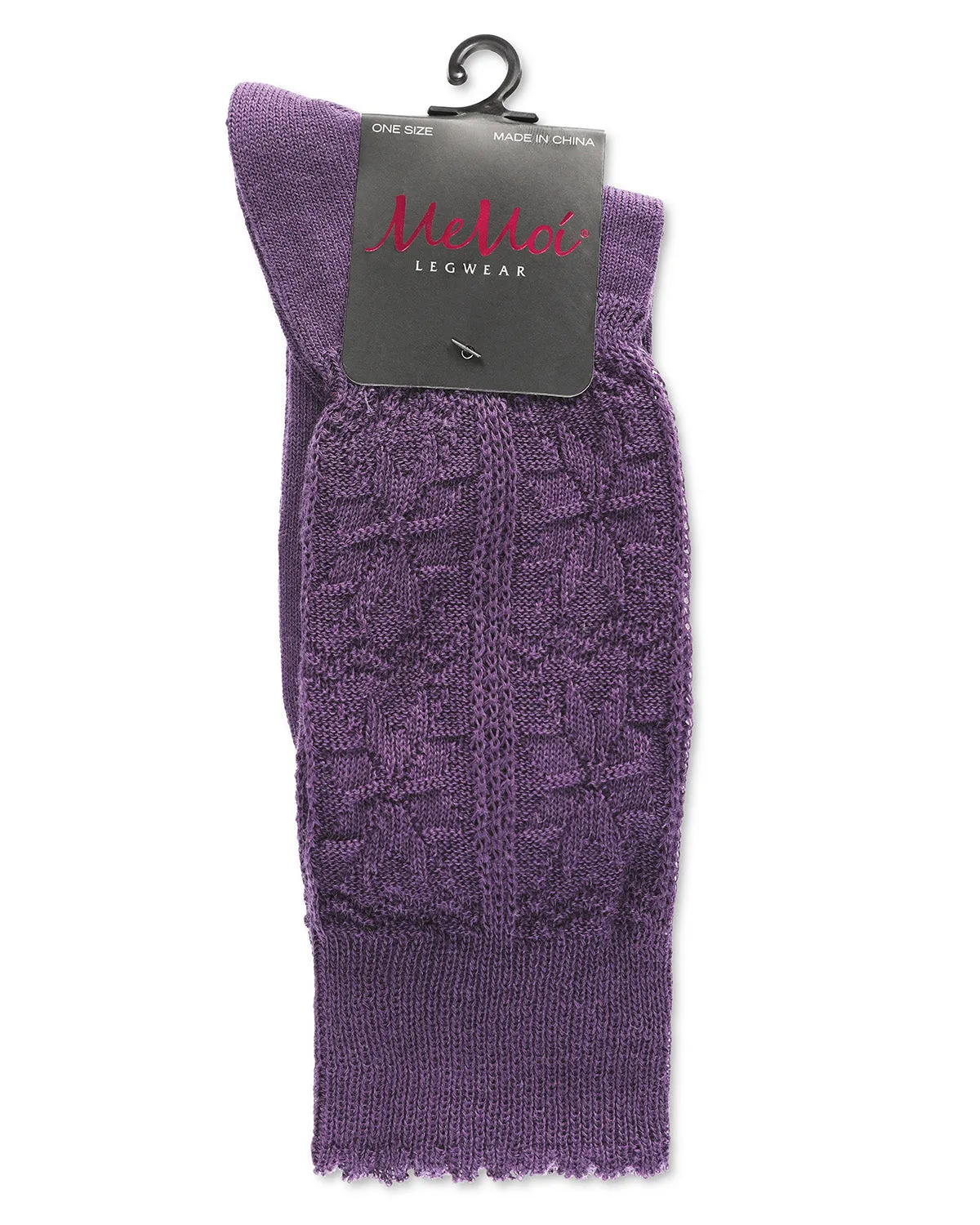 Women's Delicate Flake Embroidered Crew Socks